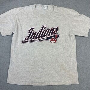 Vtg‎ 1998 Cleveland Indians T Shirt Chief Wahoo MLB Gray CSA Youth L 16/18